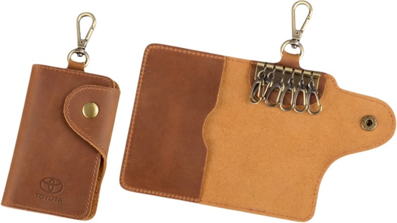 Hovedproduktbilde for 25-47-drc-9782 Eisen Lær Nøkkelorganisator med Kortholder