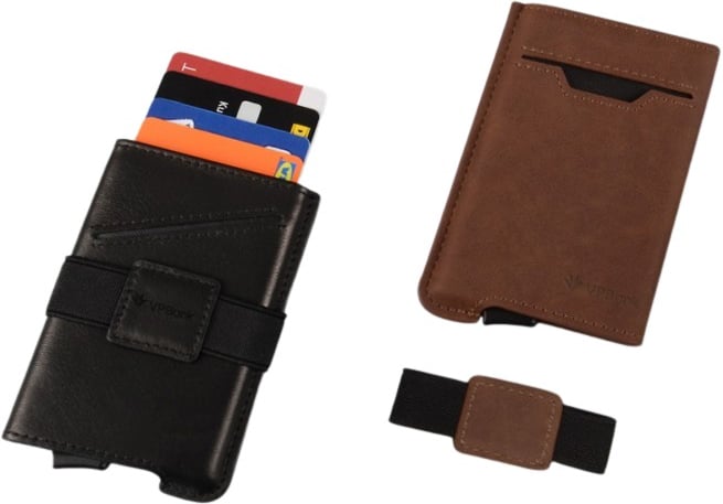 Hovedproduktbilde for 25-47-drc-9879 Prince Resirkulert Lær RFID Lommebok med Reim