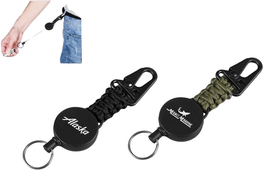 Hovedproduktbilde for 25-47-drc-9893 Cabana Paracord Uttrekkbar Nøkkelring med Krok