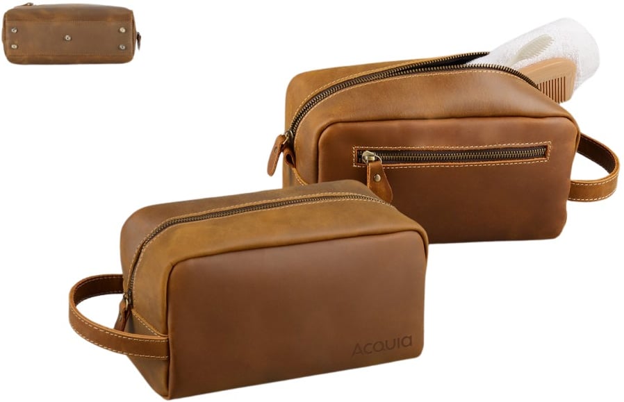 Hovedproduktbilde for 25-47-drc-9933 Namsos Retro Lær Toalettmappe