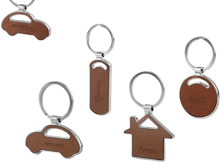 Hovedproduktbilde for 25-47-drc-9942 Forg Resirkulert Lær Nøkkelring