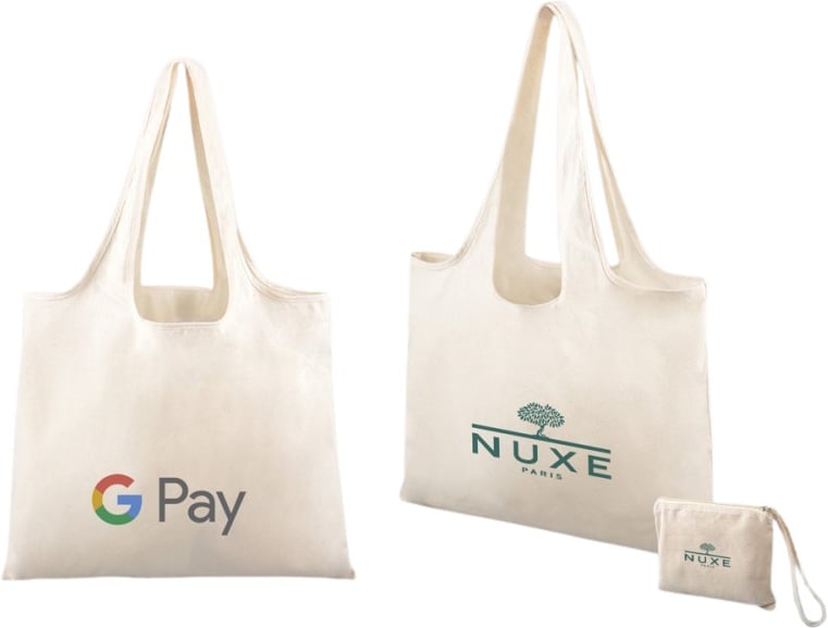 Hovedproduktbilde for 25-47-drc-9948 Halima 140g/m2 Bomull Sammenleggbar  Shoppingbag