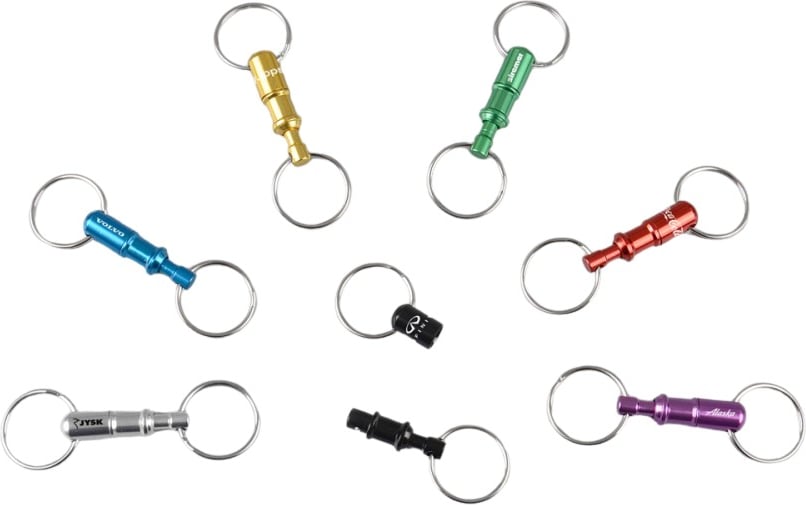 Hovedproduktbilde for 25-47-drc-9959 Wand Aluminium Nøkkelring med Trykknapp