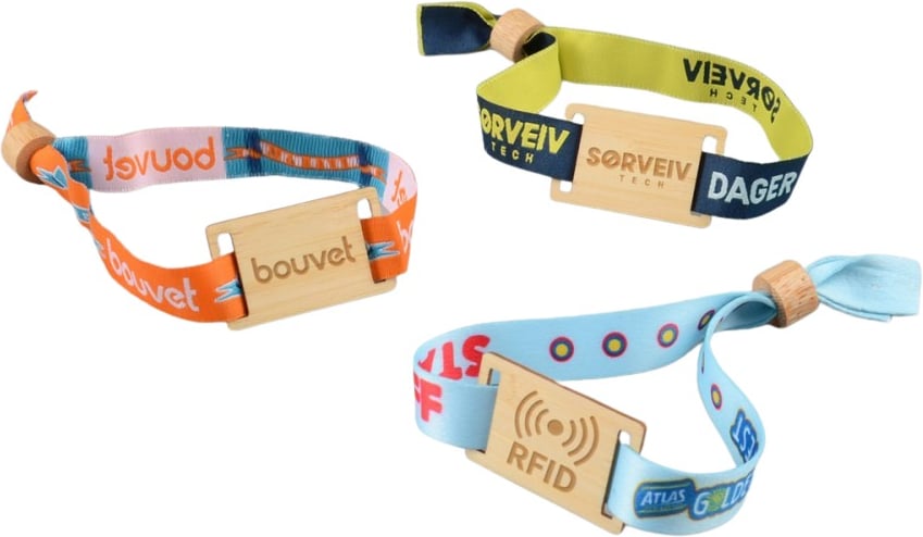 Hovedproduktbilde for 25-47-drd-5385 Mexico RPET og Bambus RFID Festivalbånd