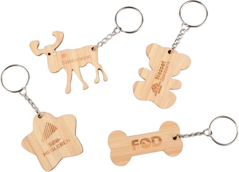 Hovedproduktbilde for 25-47-drd-5399 Haven Bambus Nøkkelring i Eget Design