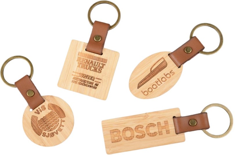 Hovedproduktbilde for 25-47-drd-5401 Bremer Lær og Bambus Nøkkelring