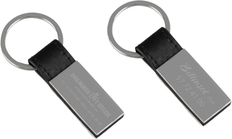 Hovedproduktbilde for 25-47-drd-5636 Rosendal Lær og Metall  Nøkkelring