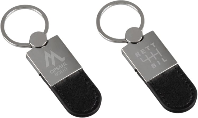 Hovedproduktbilde for 25-47-drd-5638 Baton Lær og Metall  Nøkkelring