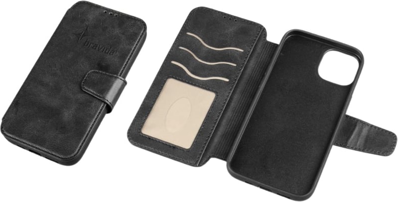 Hovedproduktbilde for 25-47-drd-5871 Luma PU Lær RFID iPhone Lommebok og Mobilstativ