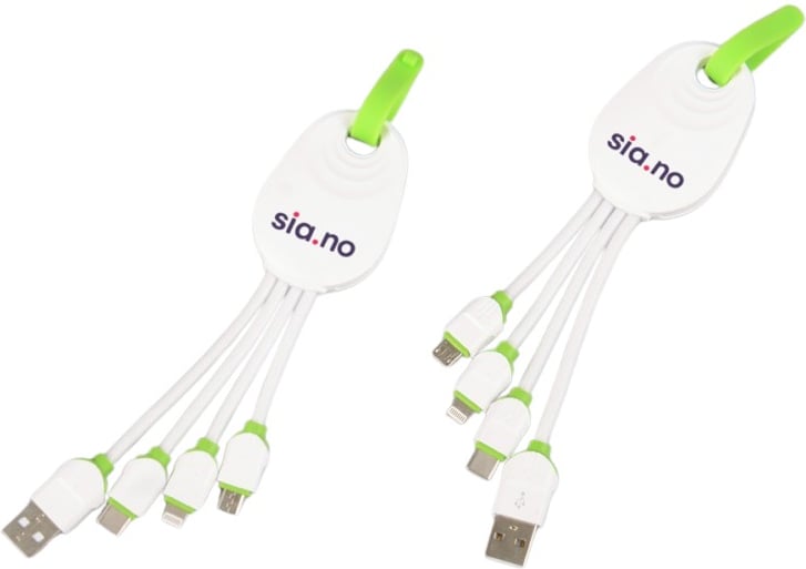 Hovedproduktbilde for 25-47-drd-5963 Lisbon Plast 3-i-1 Ladekabel til Nøkkelring