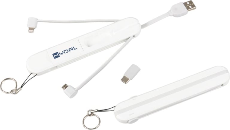 Hovedproduktbilde for 25-47-drd-5964 Haven 3-i-1 Ladekabel med Nøkkelring og Oppbevaringsboks