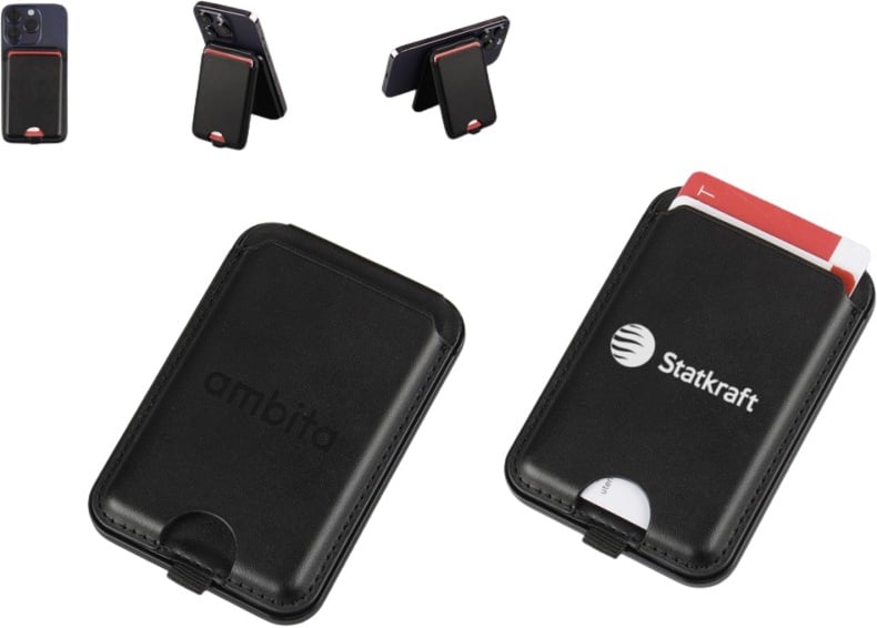 Hovedproduktbilde for 25-47-drd-5971 Karkila PU-lær RFID Kortholder med Telefonstativ