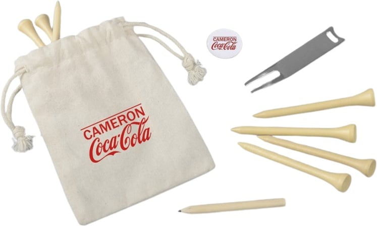 Hovedproduktbilde for 25-47-drd-6061 Birdie Golf Tilbehørssett i Økologisk Bomullspose