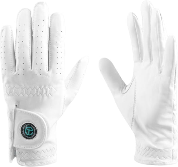 Hovedproduktbilde for 25-47-drd-6070 Cypress Lær Golfhanske med Magnet Ballmarkør