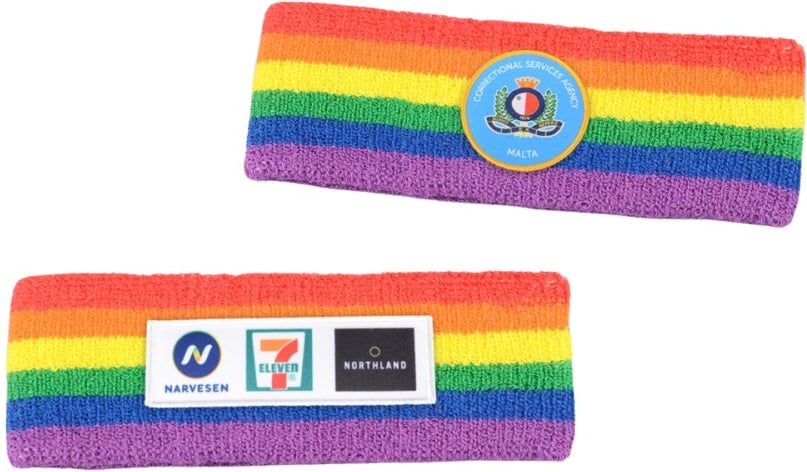 Hovedproduktbilde for 25-47-dre-6043 Regnbue Bomullsfrotté Pannebånd