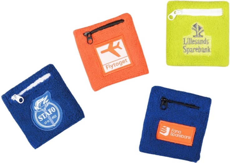 Hovedproduktbilde for 25-47-xww-2436 Tyro Bomullsfrotté Svettebånd med Glidelåslomme