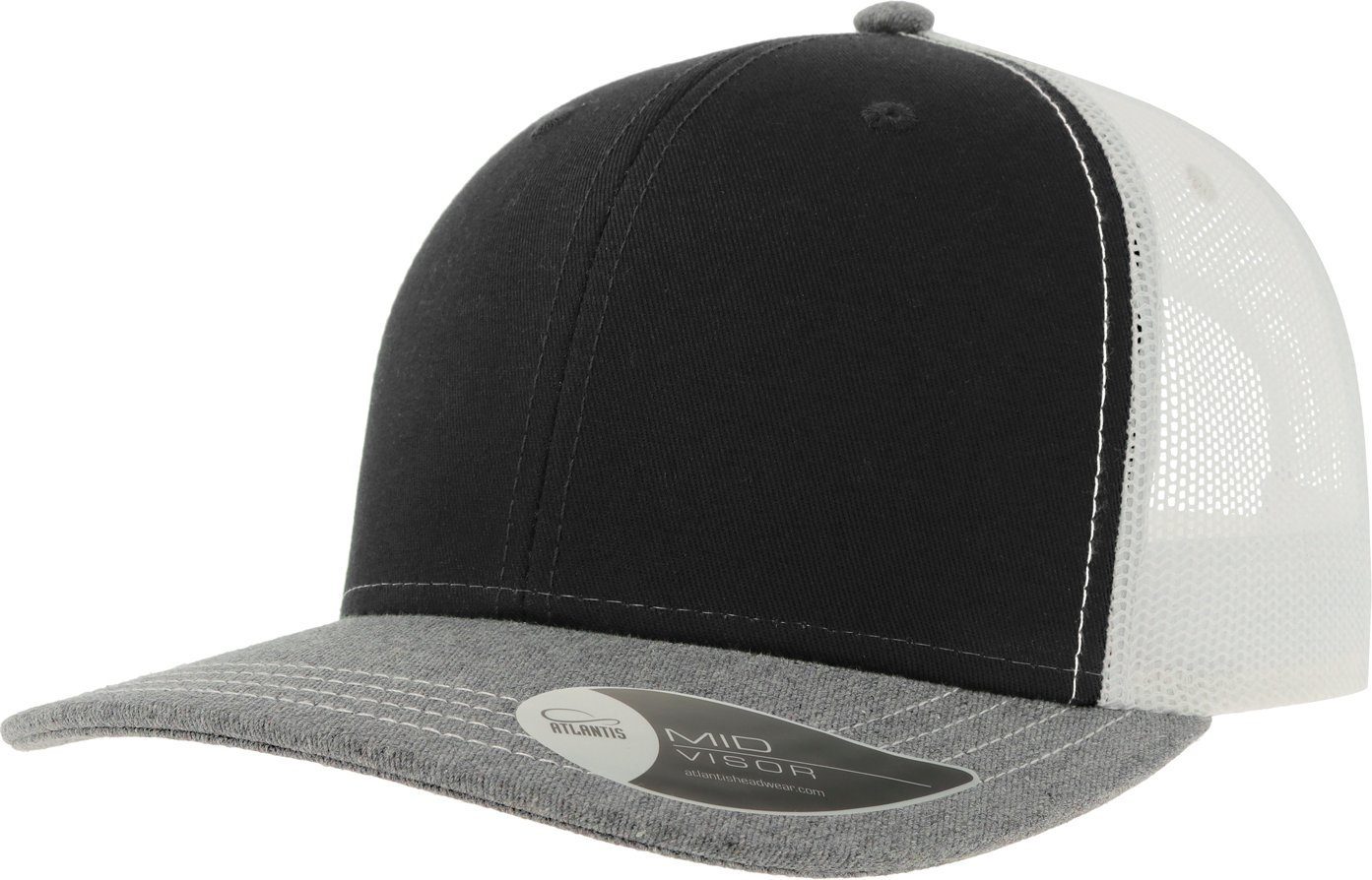 Hovedproduktbilde for Black/Grey Melange/White Atlantis Sonic Caps