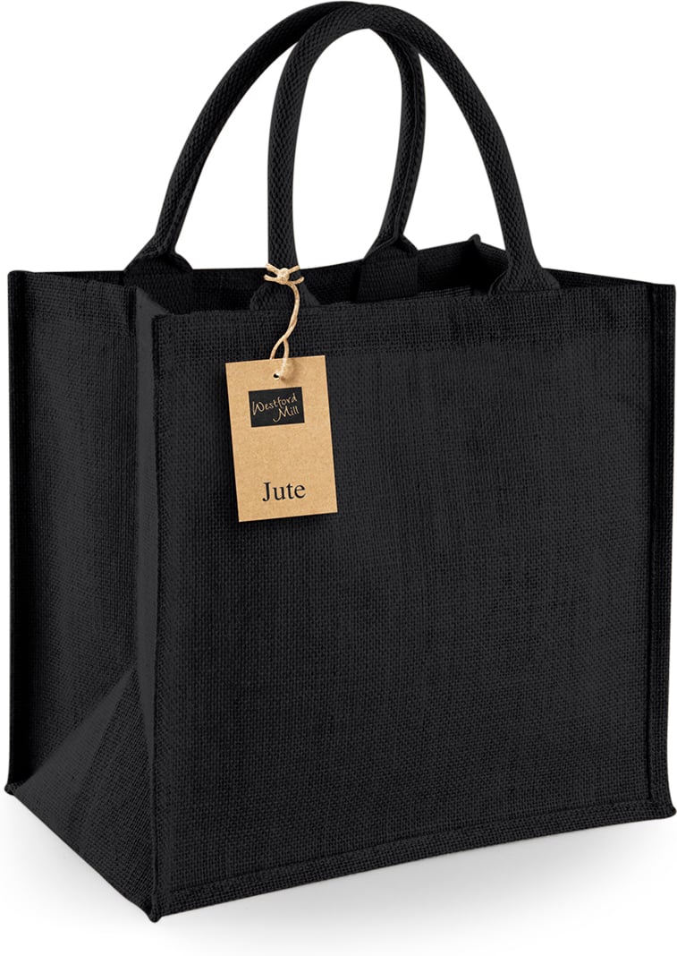 Hovedproduktbilde for Black/Black Westford Mill Midi Jute 14L Handlenett
