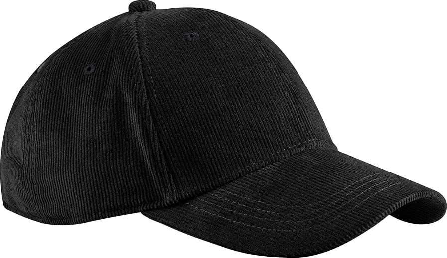Hovedproduktbilde for Black Beechfield EarthAware® Økologisk Cord Baseball Caps