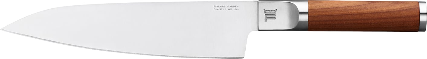 Hovedproduktbilde for Brun Fiskars Norden 20cm Stål Stor kokkekniv