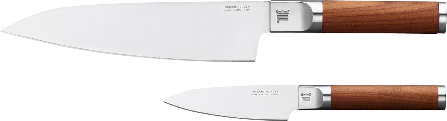 Hovedproduktbilde for Brun Fiskars Norden Rustfritt Stål Knivsett