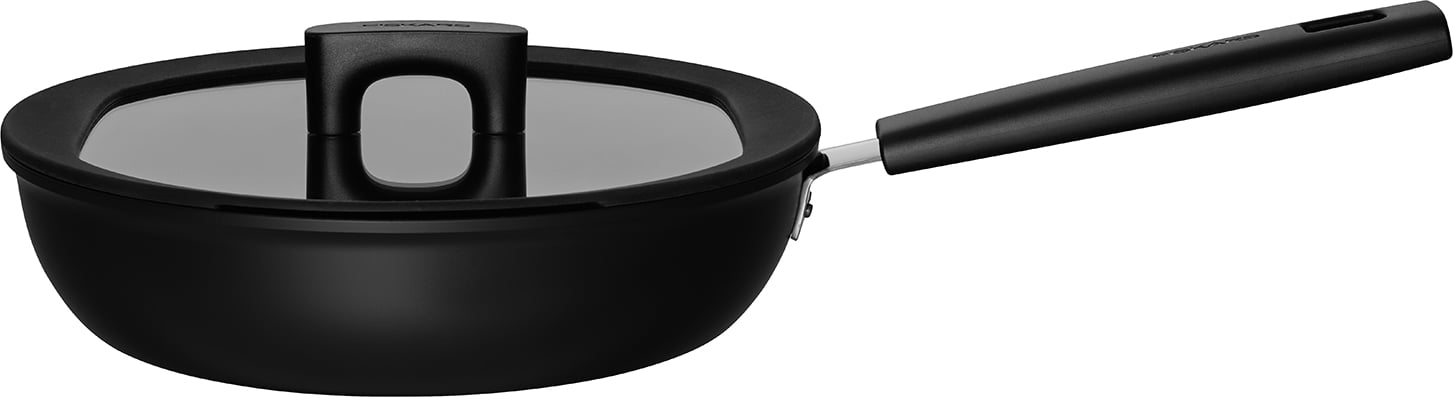 Hovedproduktbilde for Sort Fiskars Hard Face aluminium Traktørpanne m/lokk