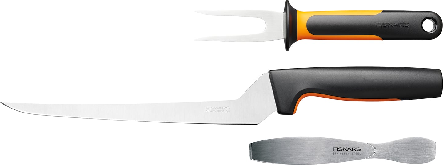 Hovedproduktbilde for Sort Fiskars Functional Form Fiskesett 3 deler
