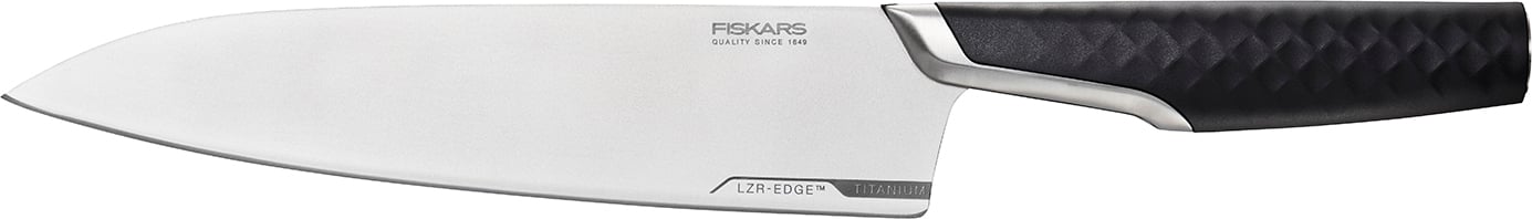 Hovedproduktbilde for Sort Fiskars Taiten Kokkekniv stor 20 cm