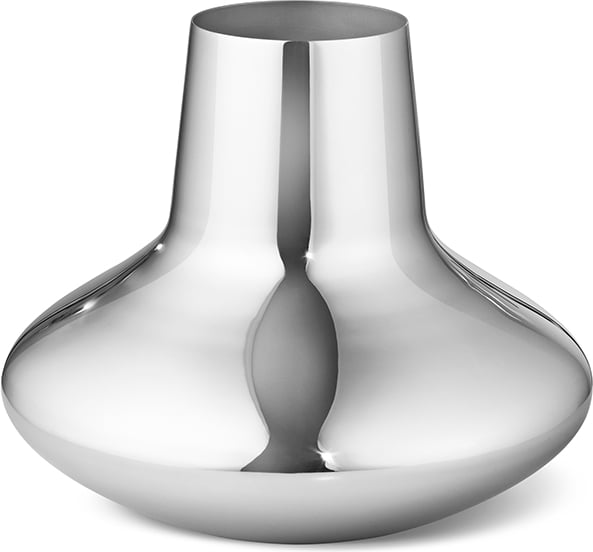 Hovedproduktbilde for Blankpolert Stål Georg Jensen Henning Koppel Medium Vase