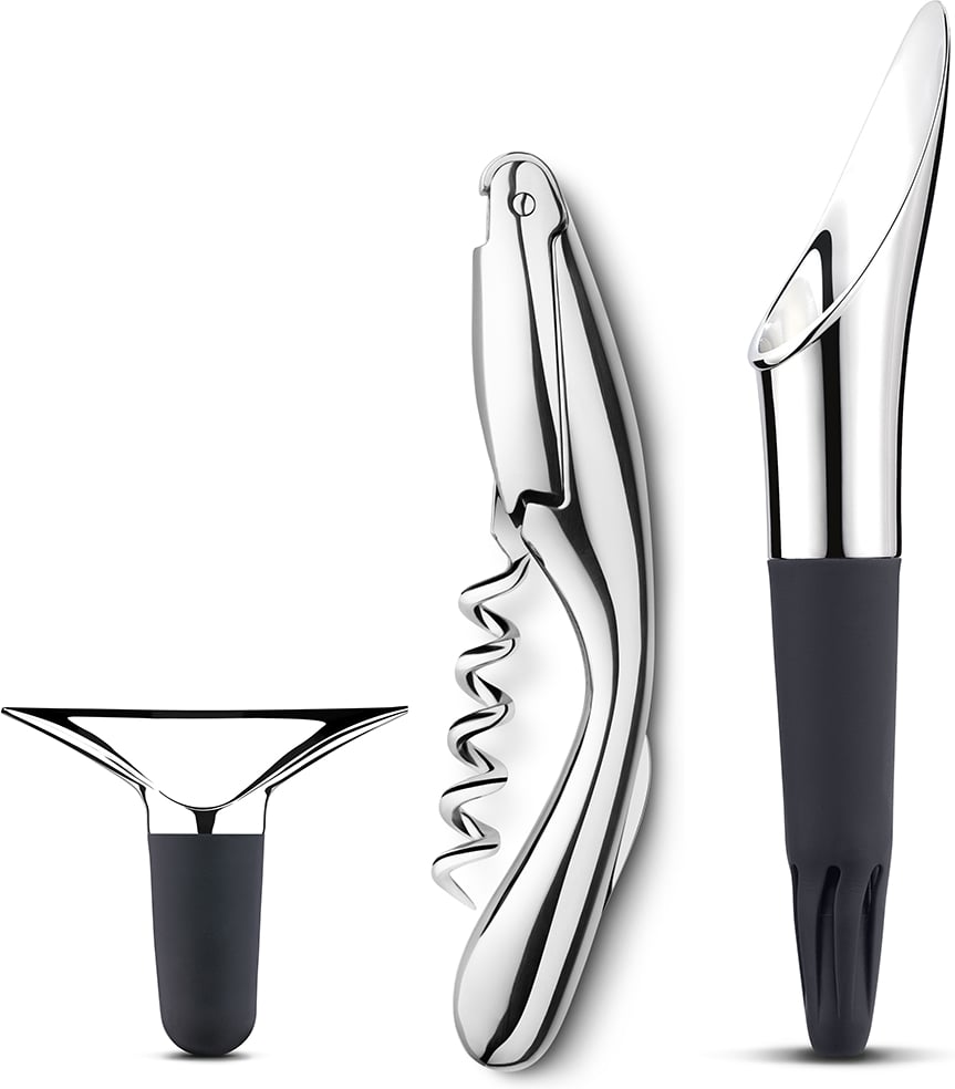 Hovedproduktbilde for Stål Georg Jensen 3 Deler Wine & Bar Vinsett