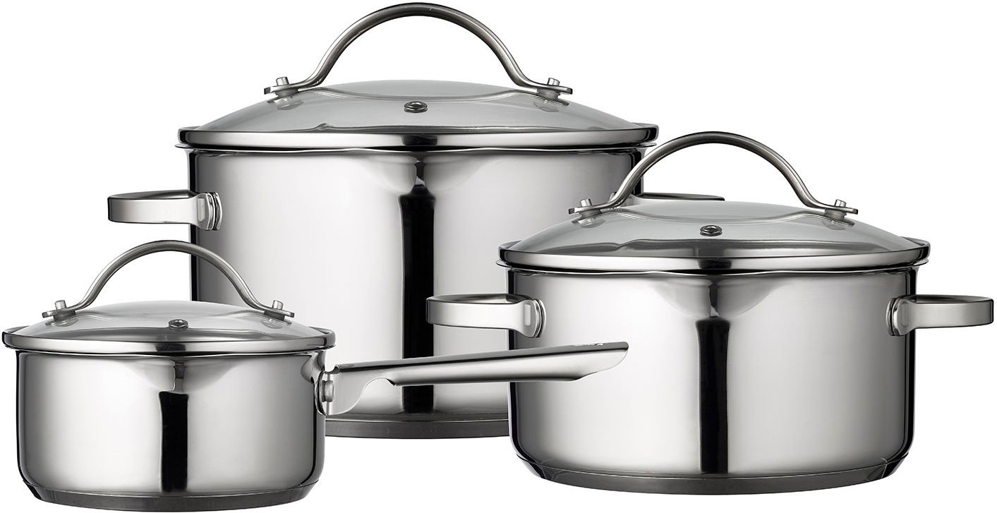 Hovedproduktbilde for Blankt stål Funktion Endurance 6 deler Grytesett med Lokk