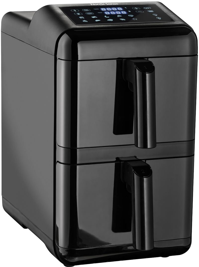 Hovedproduktbilde for Svart Nordic Sense 2900 W 11,6 L Airfryer med 2 Skuffer