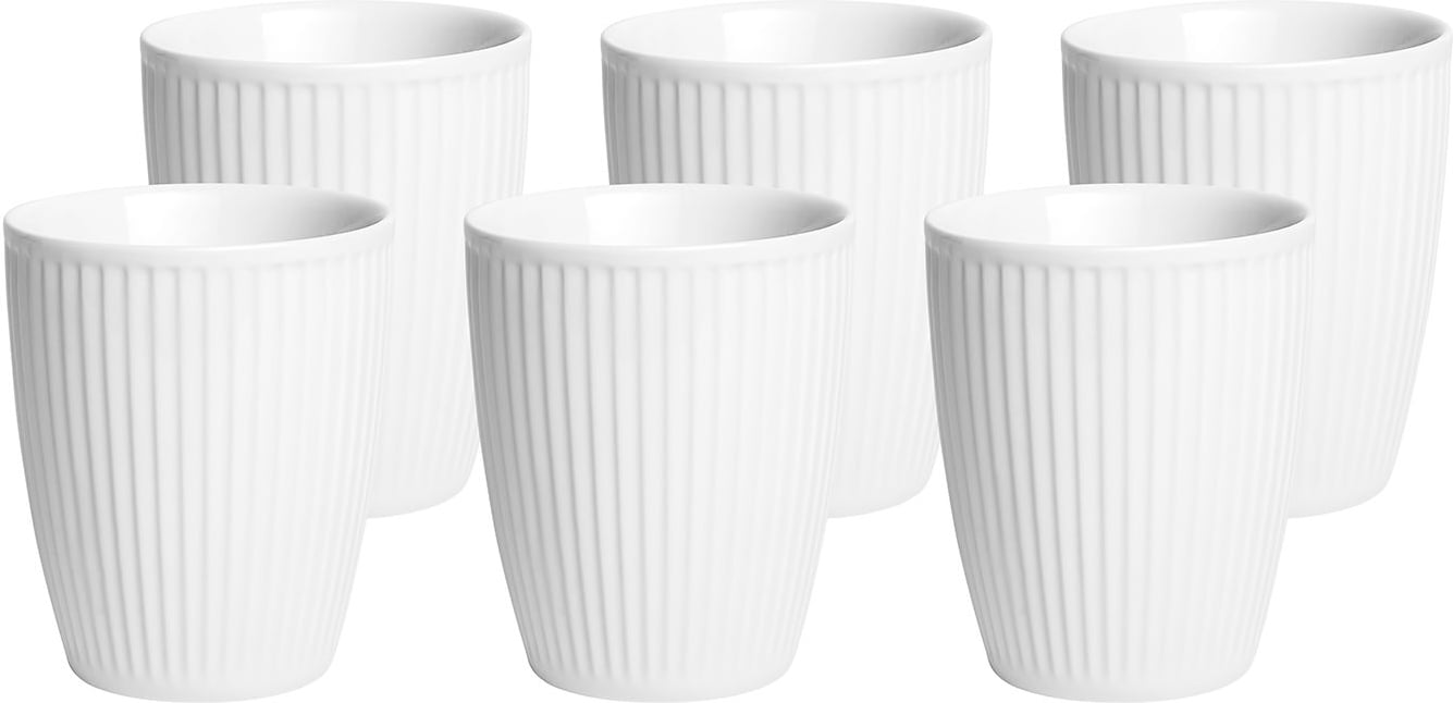 Hovedproduktbilde for Hvit Pillivuyt Plissé 25 cl  6 stk Termokrus