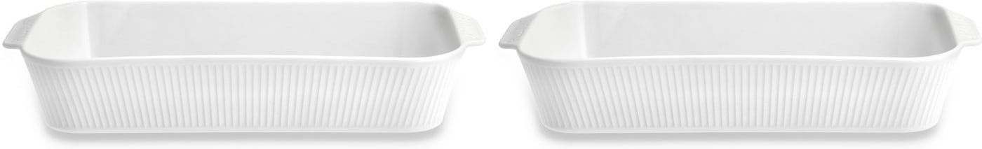 Hovedproduktbilde for Hvit Pillivuyt Plissé Fatsett dypt sett med 2 stk 4 liter