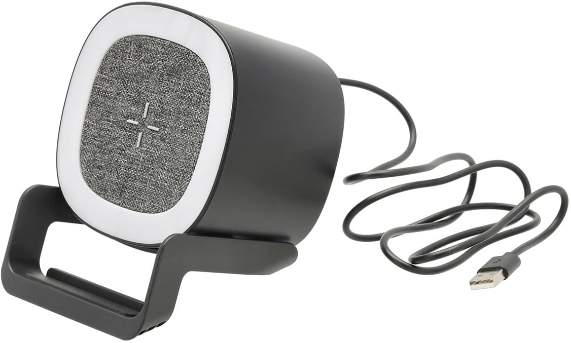 Hovedproduktbilde for Svart Still Høyttaler med Lader og Lys