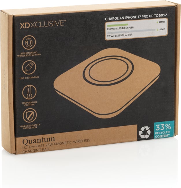 Hovedproduktbilde for Grå XD Xclusive Quantum ultra-fast 25W magnetic wireless charging pad