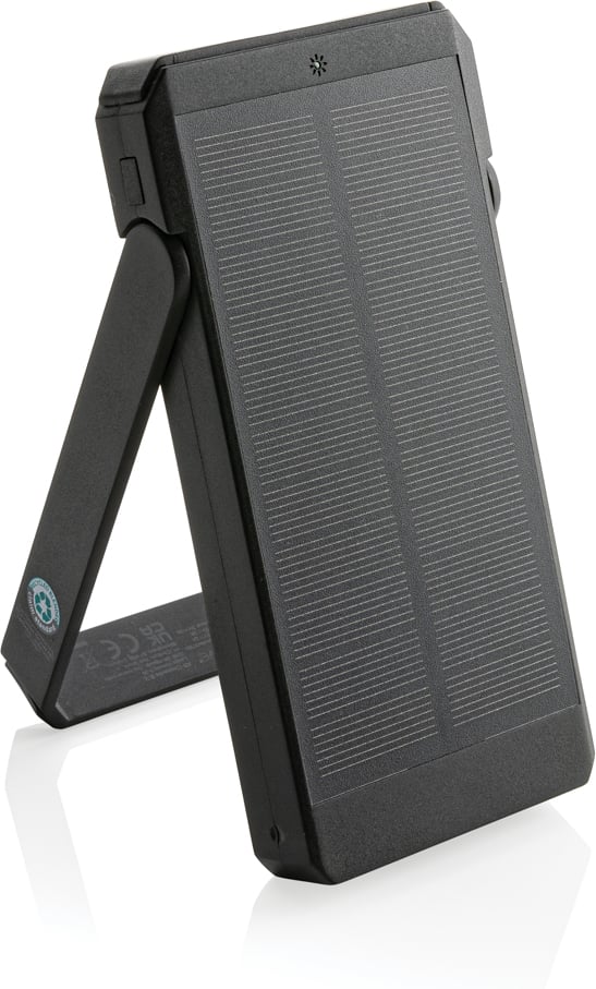 Hovedproduktbilde for Svart XD Xclusive Skywave 10.000 mAh RCS Resirkulert Plast Solar Solcelledrevet Powerbank