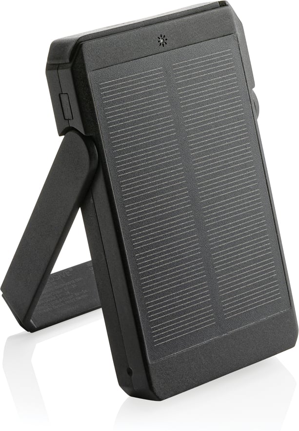 Hovedproduktbilde for Svart XD Xclusive Skywave 5000 mAh RCS Resirkulert Plast Solar 10W Magnetisk Trådløs Powerbank