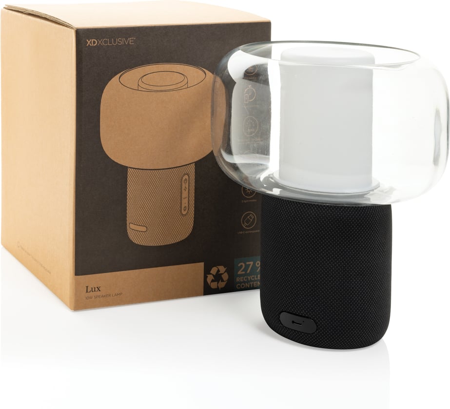 Hovedproduktbilde for Svart XD Xclusive Lux RCS Rplast 10W Høyttalerlampe