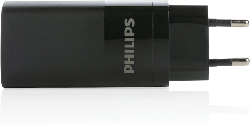 Hovedproduktbilde for Svart Philips 65W PD 3-port USB Veggadapter