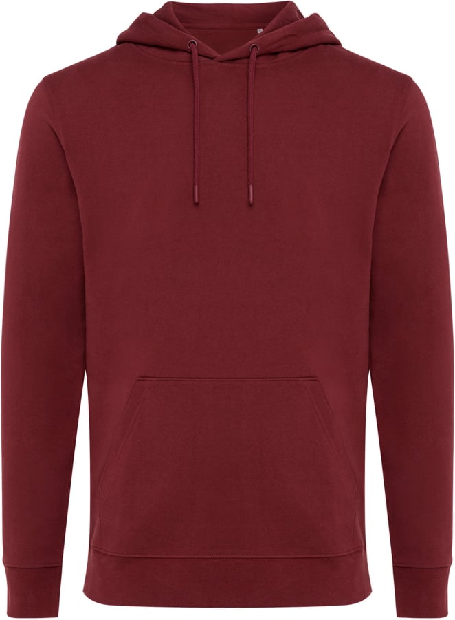 Hovedproduktbilde for Burgunderrød iqoniq Jasper Resirkulert Bomull Hettegenser