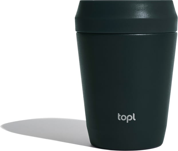 Hovedproduktbilde for Grå Topl To Go 235 ml Resirkulert Stål 360° Lokk  Termokopp