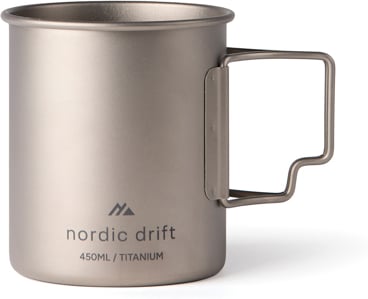 Hovedproduktbilde for Sølvfarget Nordic Drift Trail Ultra Light Titanium 450ml Krus