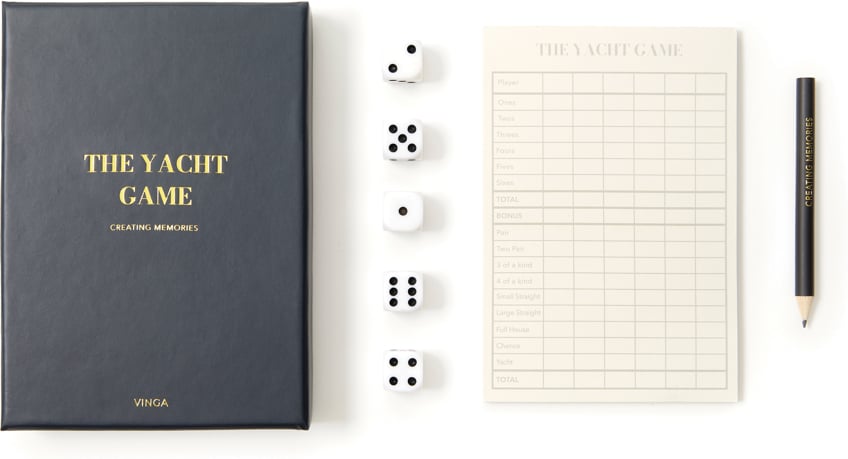 Hovedproduktbilde for Marinblå Vinga Yacht Yatzy Spill