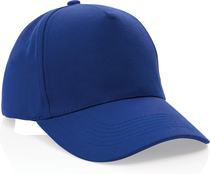 Hovedproduktbilde for Blå XD Collection Impact 280 g/m2 Resirkulert Bomull 5-panels Caps