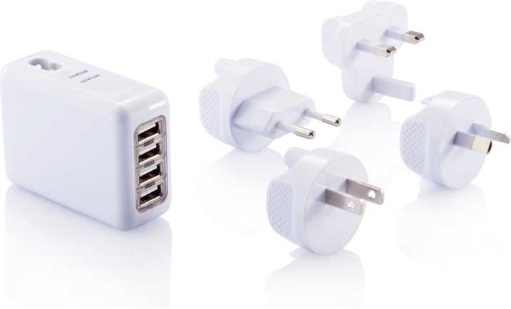 Hovedproduktbilde for Hvit XD Collection Reiselader med 4 USB Porter