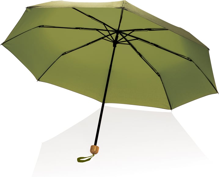 Hovedproduktbilde for Grønn XD Collection Impact AWARE RPET 190T Bambus 20,5" Mini Sammenleggbar Paraply