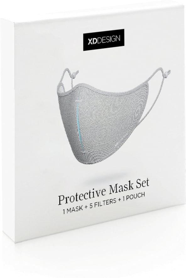 Hovedproduktbilde for Grå XD Design Beskyttende Ansiktsmaske med Filtreringsfilter