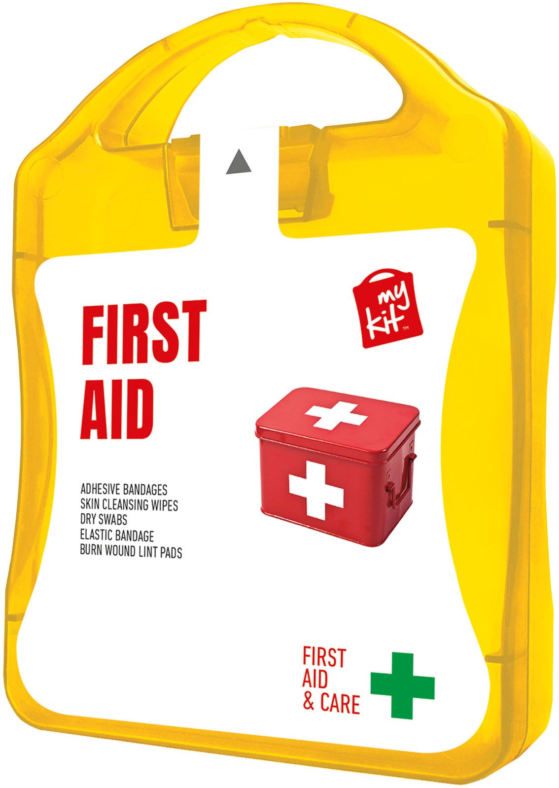 Hovedproduktbilde for Gjennomsiktig gul MyKit Grunnleggende Førstehjelpssett
