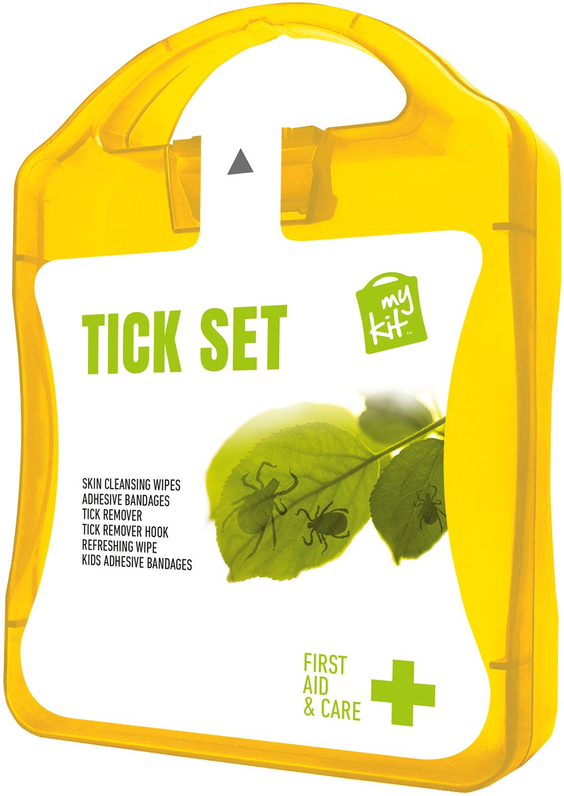 Hovedproduktbilde for Gjennomsiktig gul MyKit Førstehjepssett Flåttbitt